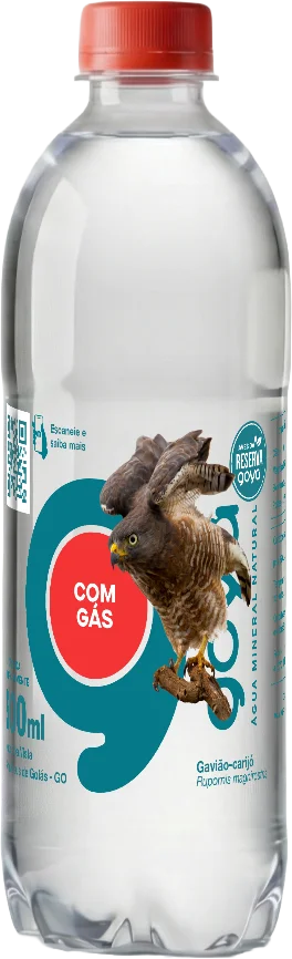 Garrafa Goyá 500ml, rótulo Gavião-carijó