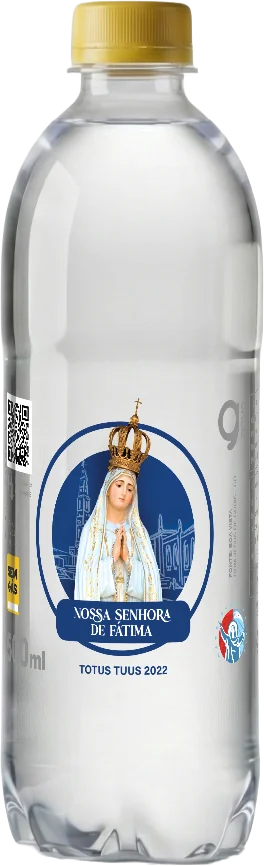 Garrafa Goyá 500ml, rótulo Nossa Senhora de Fátima