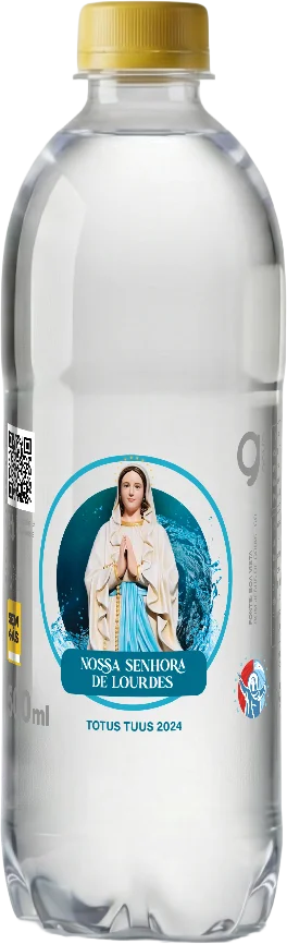 Garrafa Goyá 500ml, rótulo Nossa Senhora de Lourdes