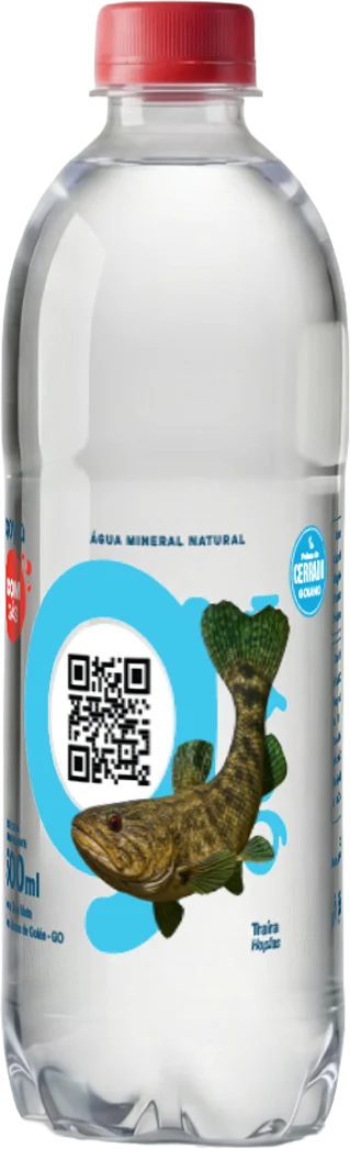 Garrafa Goyá 500ml, rótulo Traíra