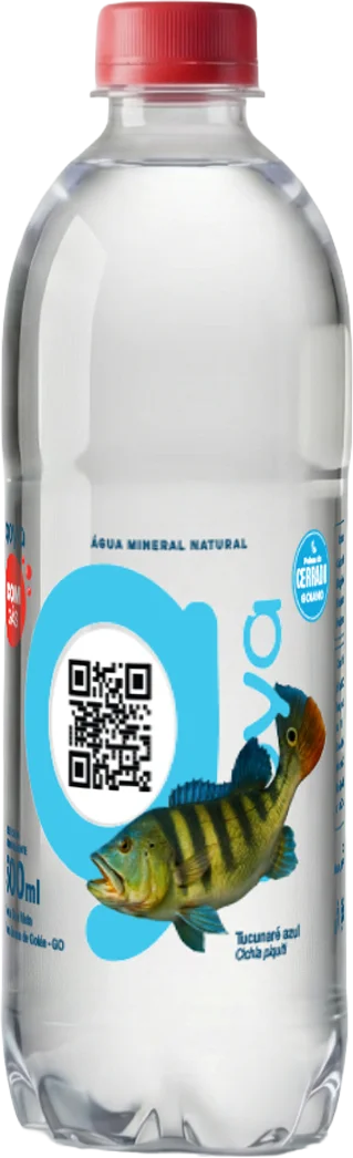 Garrafa Goyá 500ml, rótulo Tucunaré-azul